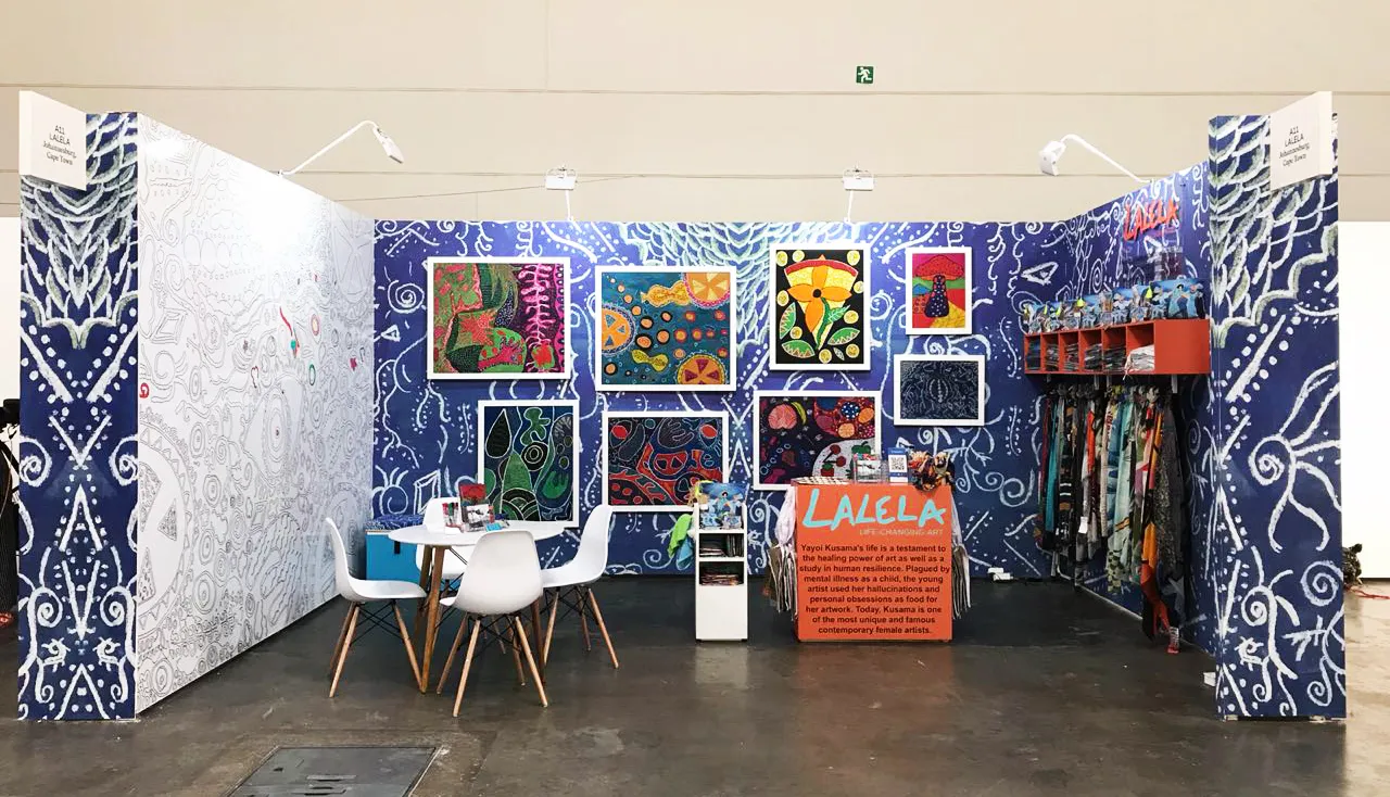 Event stand — Lalela — signage and branding by Stiek Industries