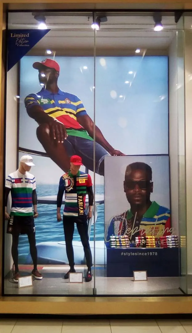 Retail window branding — Fabiani — signage and branding by Stiek Industries
