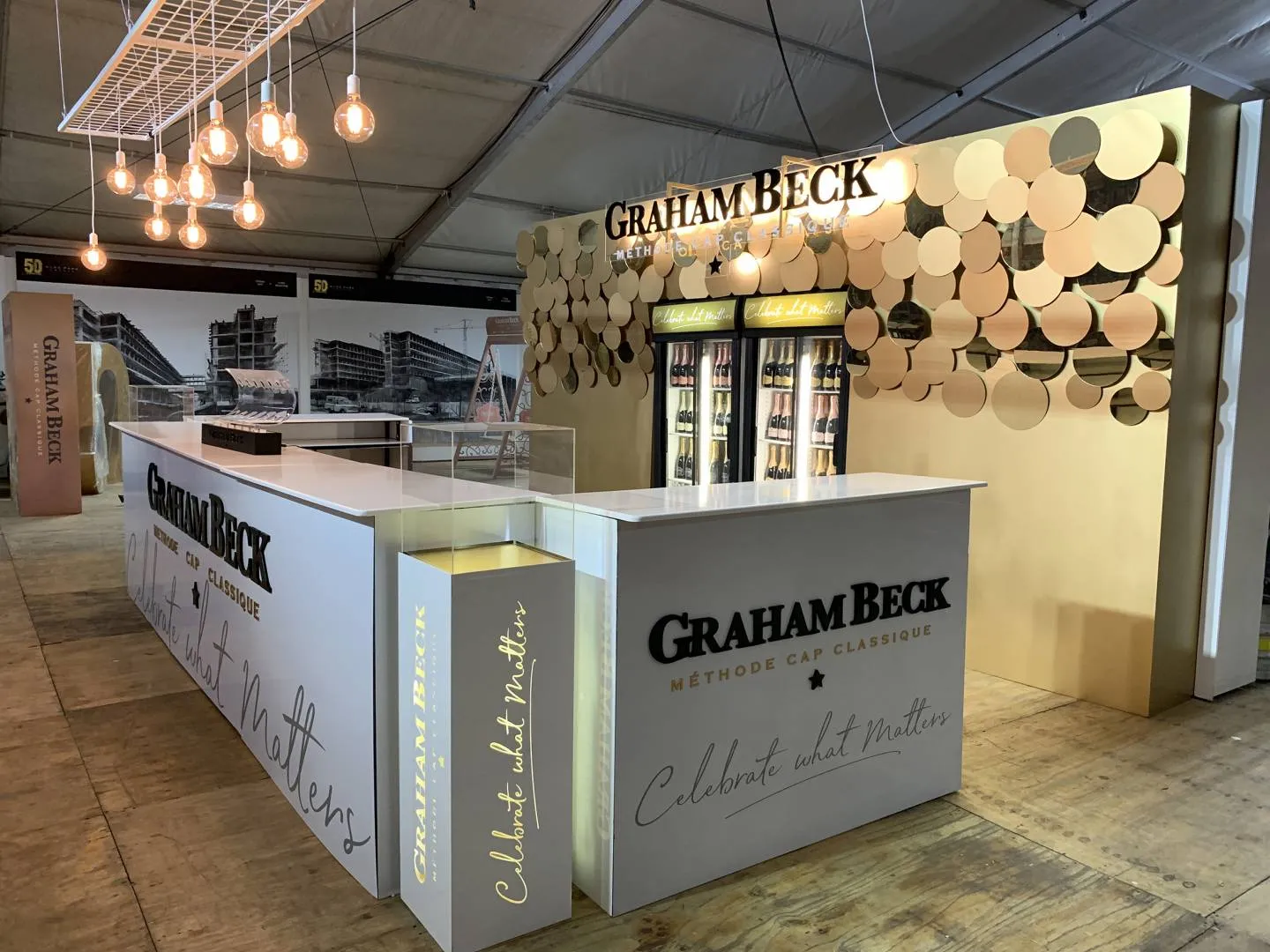 Special event install — Graham Beck — signage and branding by Stiek Industries