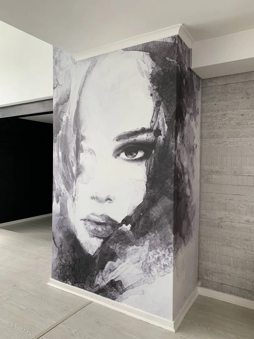 Wallpaper corner wrap — signage and branding by Stiek Industries